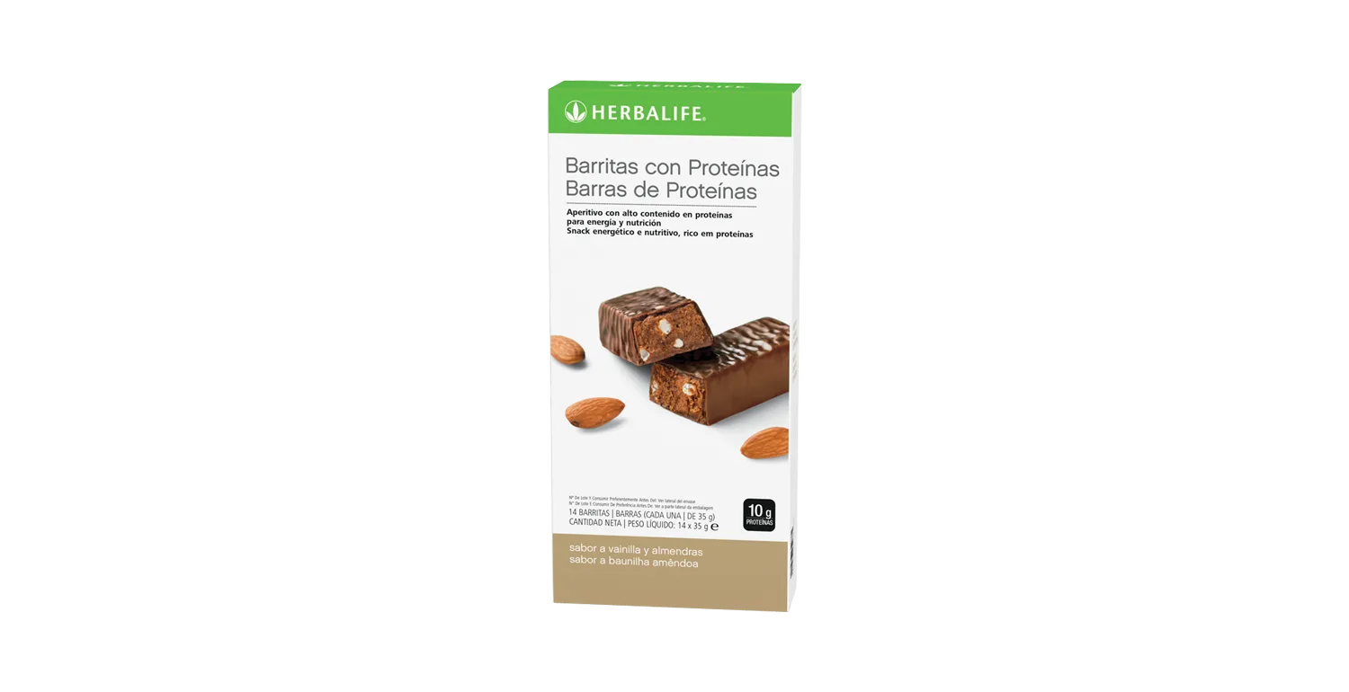 Barritas de proteína Vainilla con almendra